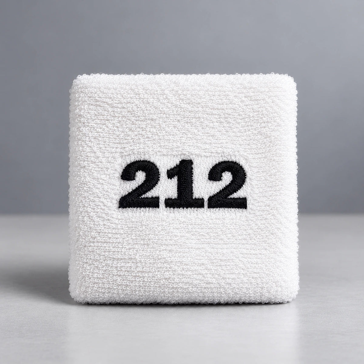 212 wristband white in black text