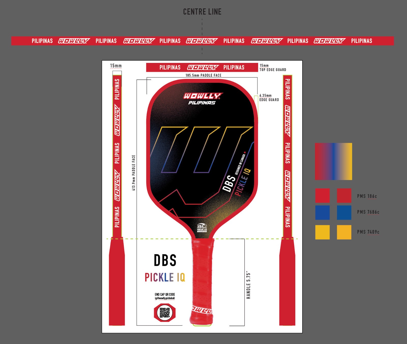WOWLLY DBS DOUBLE BACKHAND SPECIAL PICKLEBALL PADDLE