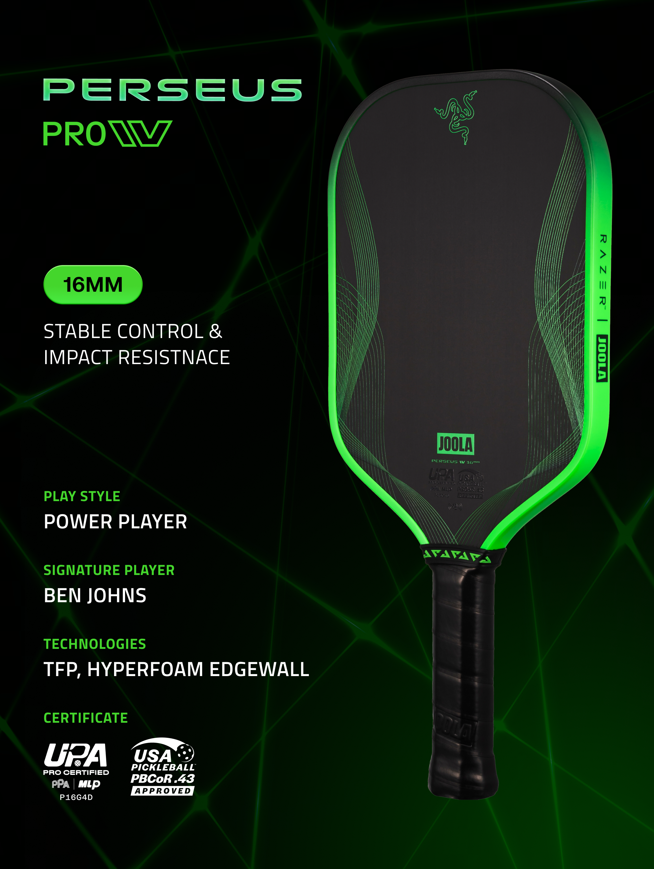 JOOLA RAZER PERSEUS PRO IV LIMITED EDITION