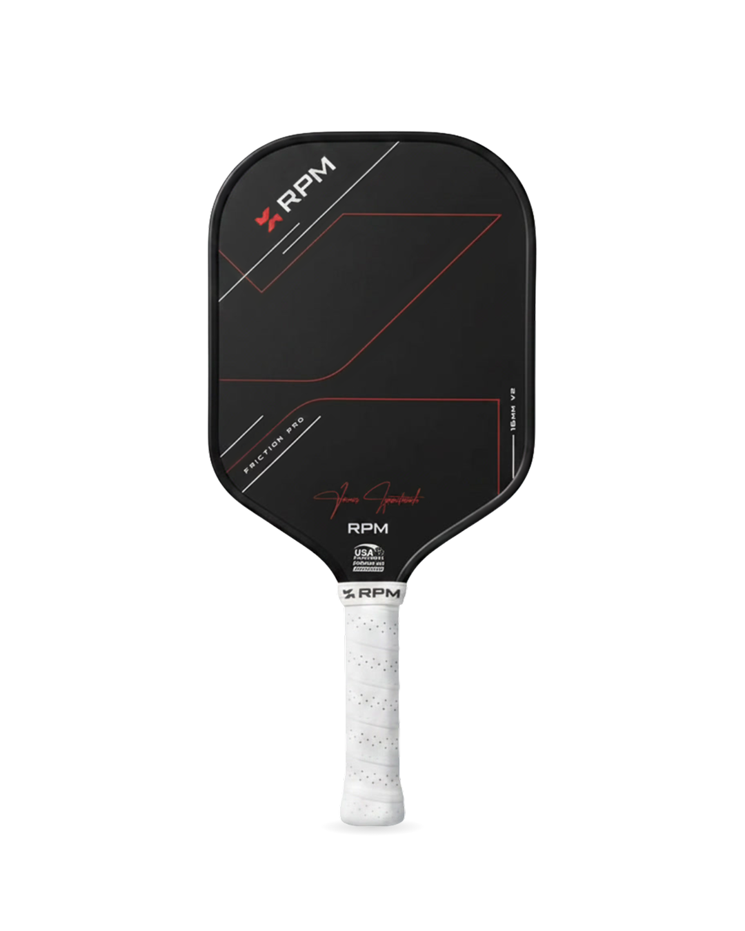 RPM Friction Pro V2 14mm/16mm Hybrid Flat Top Pickleball Paddle