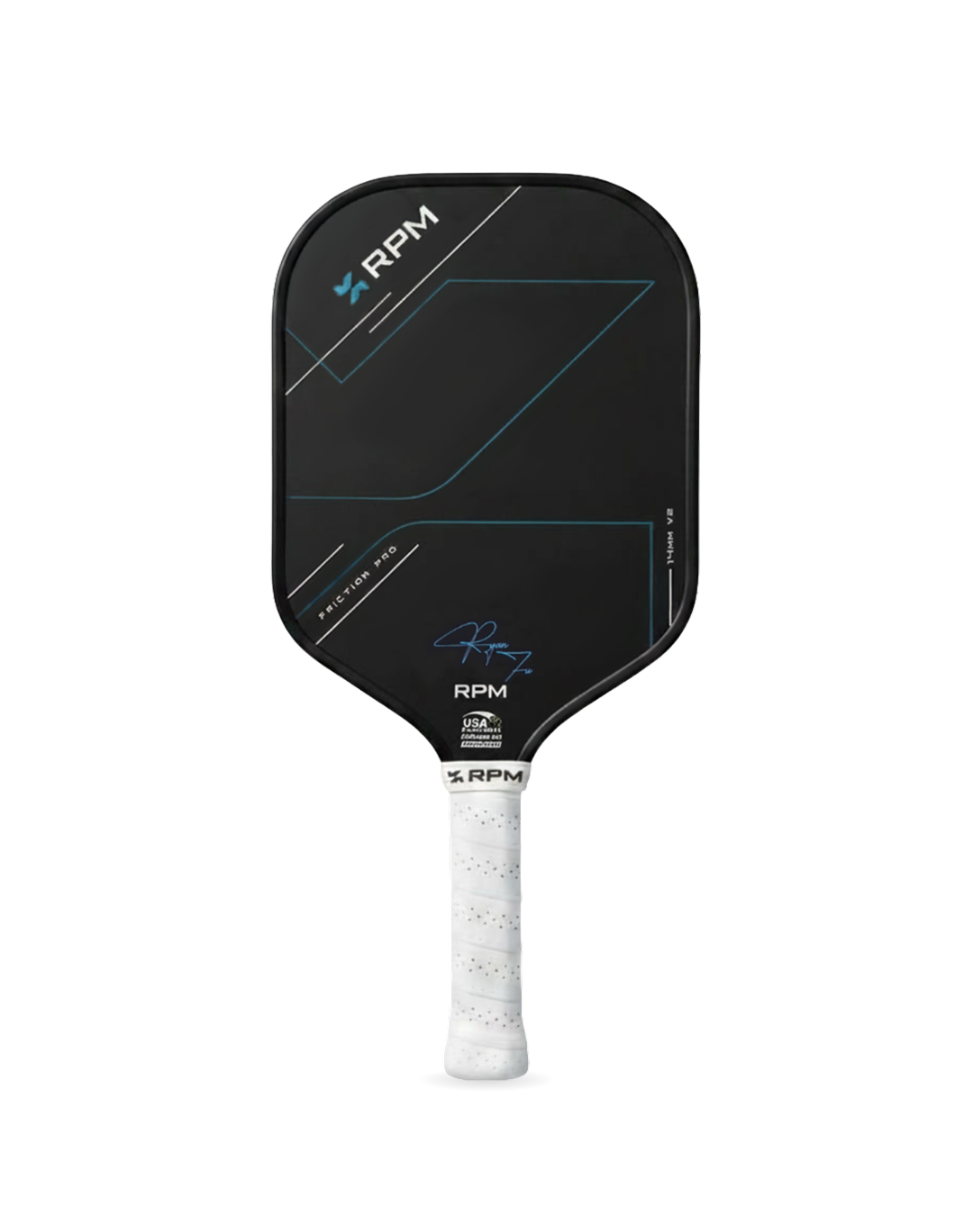 RPM Friction Pro V2 14mm/16mm Hybrid Flat Top Pickleball Paddle